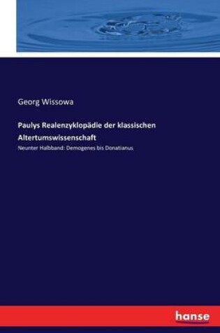 Cover of Paulys Realenzyklopadie Der Klassischen Altertumswissenschaft