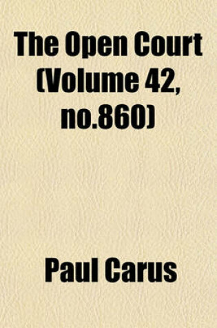 Cover of The Open Court (Volume 42, No.860)