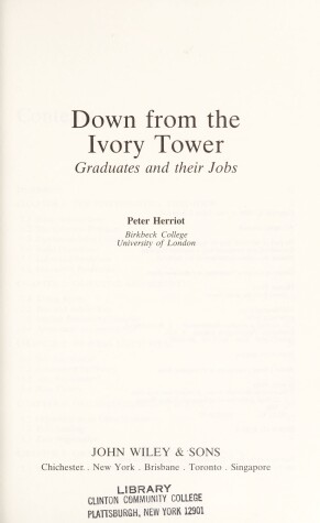 Book cover for Down from the Ivory Tower