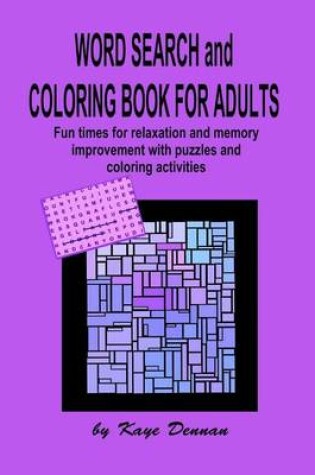 Cover of Coloring Book for Adults and Word Search