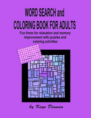 Cover of Coloring Book for Adults and Word Search