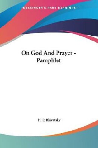 Cover of On God And Prayer - Pamphlet