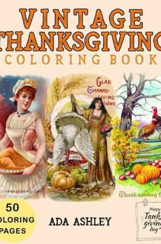 Cover of Vintage Thanksgiving Coloring Book