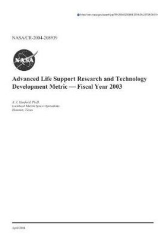 Cover of Advanced Life Support Research and Technology Development Metric