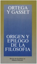 Book cover for Origen y Epilogo de La Filosofia y Otros Ensayos de Filosofia