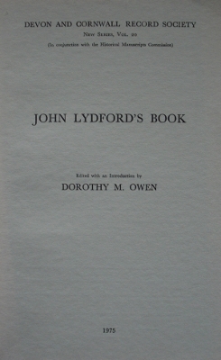 Book cover for John Lydford's Book