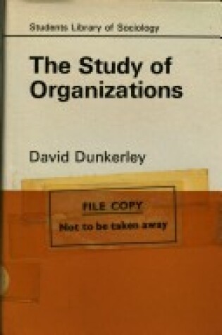 Cover of Study of Organizations