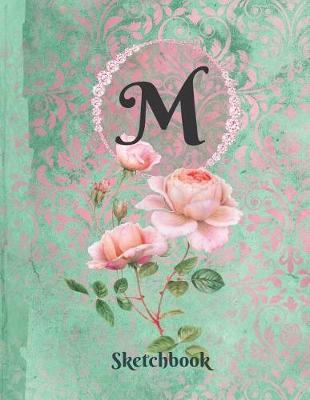 Book cover for Basics Sketchbook for Drawing - Personalized Monogrammed Letter M