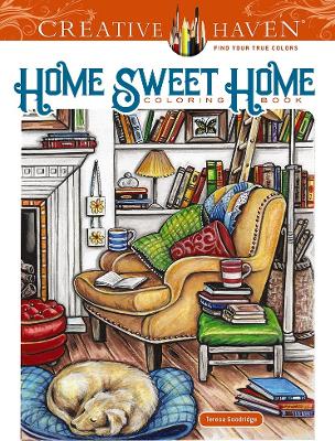 Book cover for Creative Haven Home Sweet Home Coloring Book