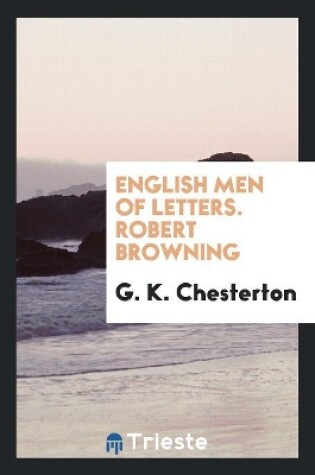 Cover of English Men of Letters. Robert Browning