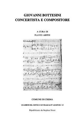 Cover of Giovanni Bottesini Concertista e Compositore