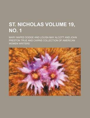 Book cover for St. Nicholas Volume 19, No. 1
