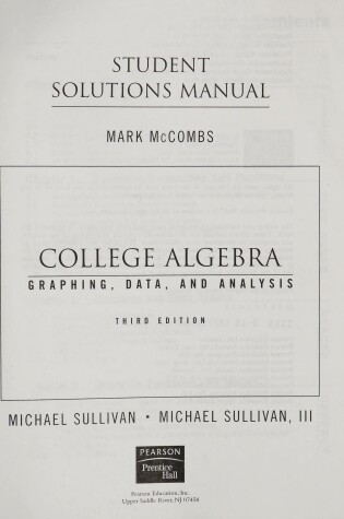 Cover of Student's Solutions Manual