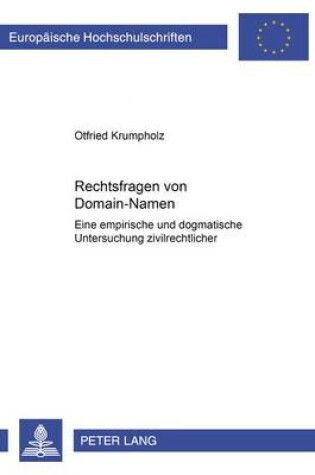 Cover of Rechtsfragen Von Domain-Namen