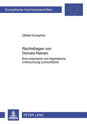Cover of Rechtsfragen Von Domain-Namen