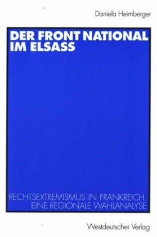 Cover of Der Front National Im Elsass