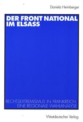 Book cover for Der Front National Im Elsass