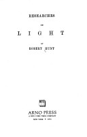 Book cover for Researches on Light