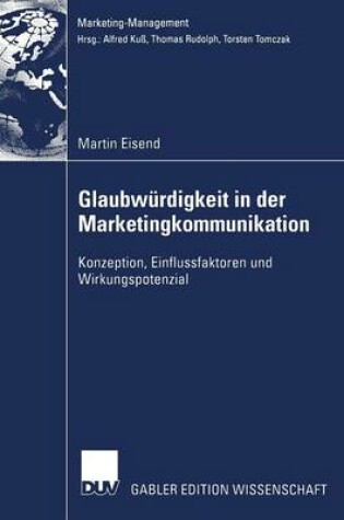 Cover of Glaubwürdigkeit in der Marketingkommunikation