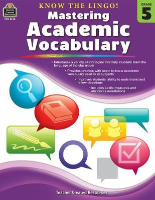 Book cover for Know the Lingo! Mastering Academic Vocabulary (Gr. 5)