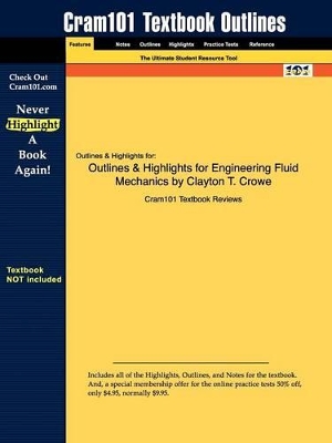 Book cover for Studyguide for Engineering Fluid Mechanics by Crowe, Clayton T., ISBN 9780470259771