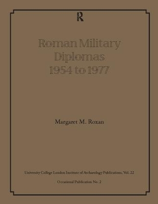 Cover of Roman Military Diplomas 1954 to 1977