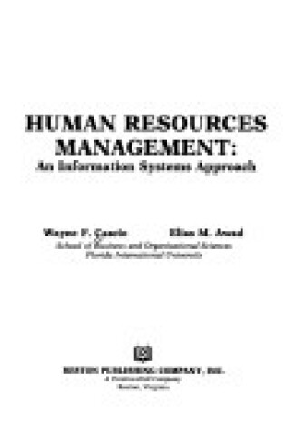 Cover of Human Resource Management