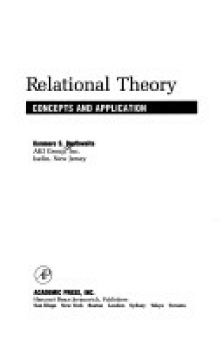 Cover of Relational Theory