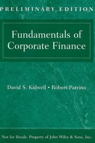 Cover of Fundamentals of Corporate Finance