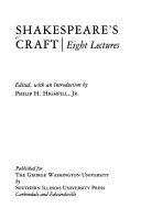 Cover of Shakespeare's Craft