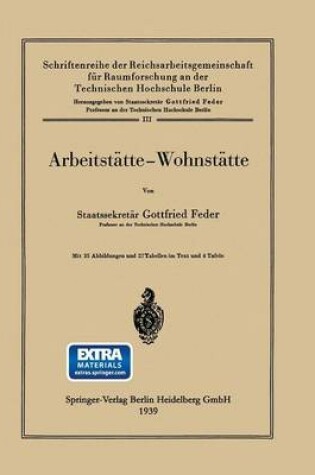 Cover of Arbeitstätte — Wohnstätte