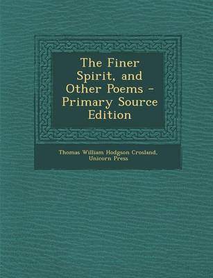 Book cover for The Finer Spirit, and Other Poems