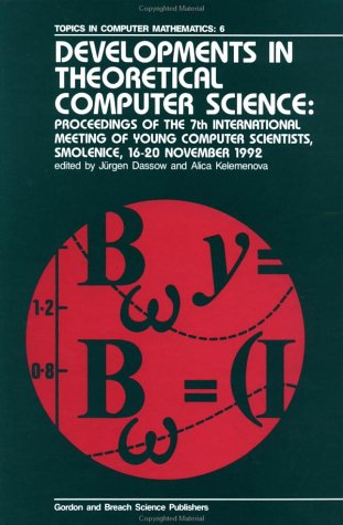 Book cover for Developments in Theoretical Computer Science