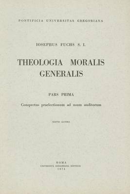 Cover of Theologia Moralis Generalis Pars Prima