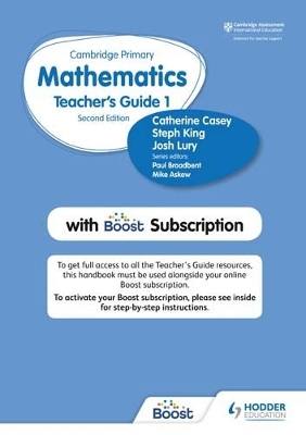 Book cover for Hodder Cambridge Primary Mathematics Teacher's Guide Stage 1 with Boost Subscription