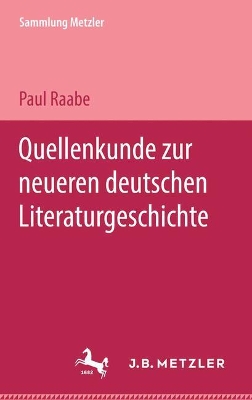 Cover of Quellenkunde zur neueren deutschen Literaturgeschichte