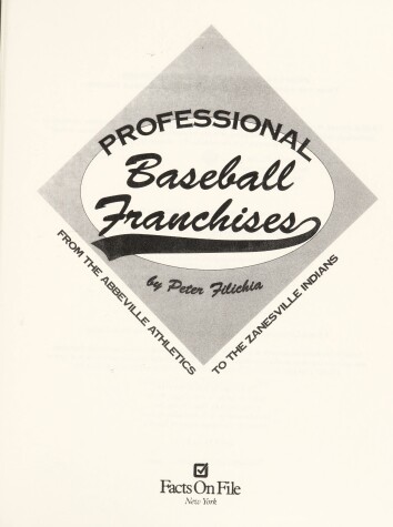 Book cover for Prof Baseball Franch