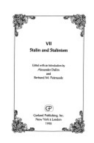 Cover of Stalin and Stalinism