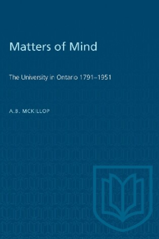 Cover of Matters of Mind