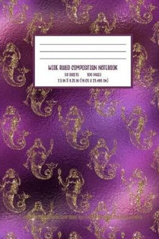 Cover of Purple Gold Mermaid Sparkle Composition Notebook