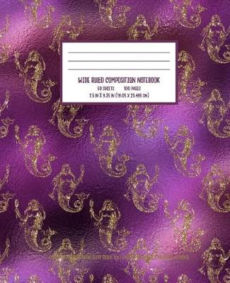 Book cover for Purple Gold Mermaid Sparkle Composition Notebook