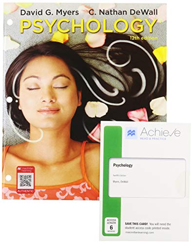 Book cover for Loose-Leaf Version for Psychology 12e & Achieve Read & Practice for Psychology 12e (Six-Months Access)