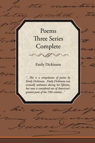Cover of Poems Three Series Complete