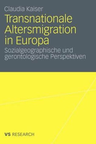 Cover of Transnationale Altersmigration in Europa