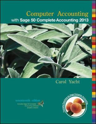 Book cover for Computer Accounting with Sage 50 Complete Accounting 2013