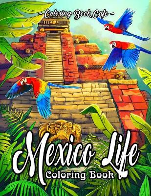 Book cover for Mexico Life Coloring Book