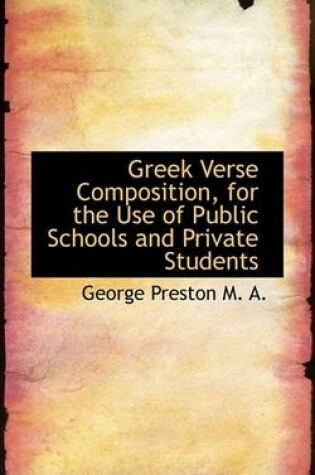 Cover of Greek Verse Composition