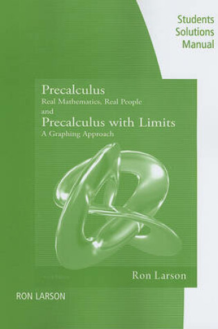 Cover of Precalculus and Precalculus with Limits Students Solutions Manua