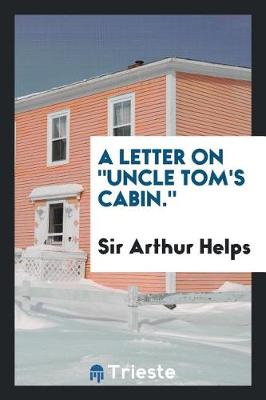 Book cover for A Letter on Uncle Tom's Cabin.