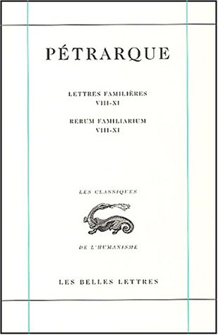 Book cover for Petrarque, Lettres Familieres. Tome III